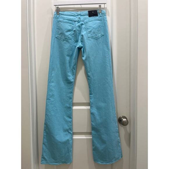 Vintage Versace Jeans Couture Turquoise Blue Boot Cut Denim Jeans Sz 28 - Picture 11 of 11